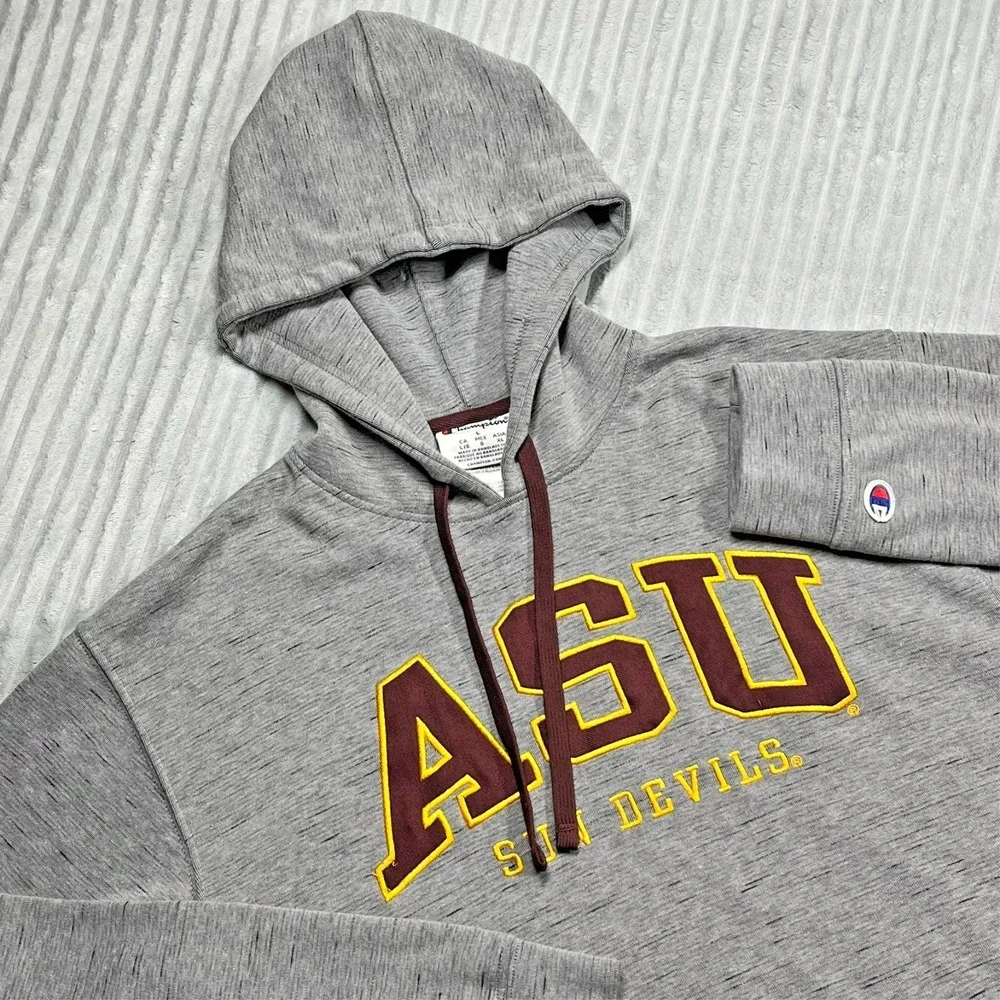 Arizona State University ASU Sun Devils Hoodie Champion Gray Mens L Fanwear Alum